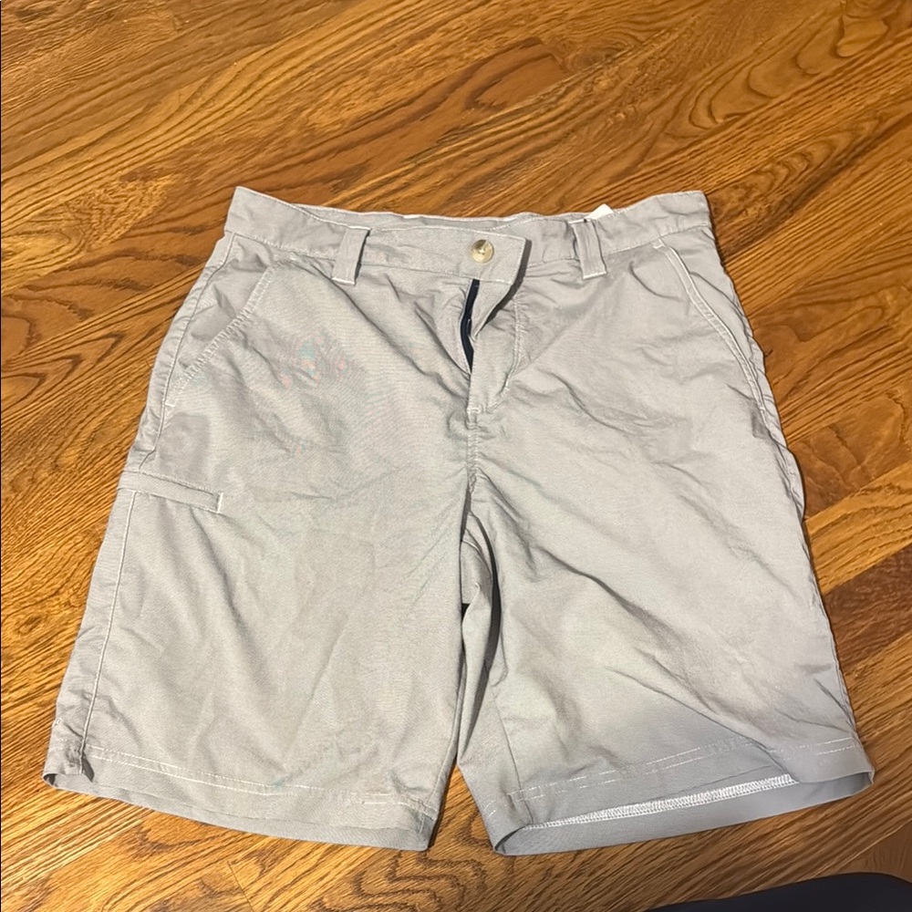 Columbia PFG Gray Cargo Shorts Relaxed Fit Knee-Length
